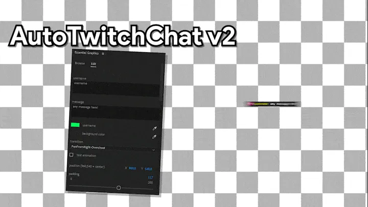 Twitch Chat Message MOGRT for Premiere Pro